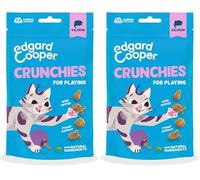 Edgard & Cooper premios Naturales para Gatos, galletitas de salmón (1x50g), sin Cereales y con Carne Fresca, con Hierba gatera, Ingredientes Naturales & sin azúcares añadidos. (Paquete de 2)