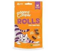 Edgard & Cooper premios Naturales para Gatos, rollitos de Pollo y Pavo (1x45g), sin Cereales y con Carne Fresca, Ricos en proteínas, Cazar, Ingredientes Naturales y sin azúcar añadido.