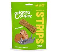 Edgard Cooper Premios para Perros, (Cordero y Pavo, 1 x75g), Tiras para Mimar, Sin Cereales, Rico en proteína y Carne Fresca, Llena de aminoácidos Esenciales para un estómago Sano