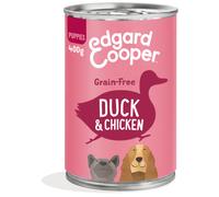 Edgard & Cooper Puppy Grain Free Pato y Pollo Perro Latas 6 x 400 gr