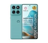 Edge 60 Fusion 24GB (8GB+16GB RAM Boost)/256GB Amazonite, España. Diseño de cuádruple Curva. Cámara Sony LYTIA™ de 50 MP. Pantalla Brillante con resolución Super HD (1220p) y 4500 nits. 5100 mAh