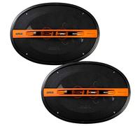 EDGE Car Audio EDST219-E6 - Altavoces para Estante de Paquetes de 6 x 9 Pulgadas, Color Negro y Naranja, 3 vías