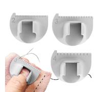 Edge Lock, 2/3/4 mm Edge Lock Sewing Gauge Needle Gauge Ruler, Multifunction Quilting Ruler with Thumb Guide, Knitting Needle Measuring Tool for Women, Beginners, Home