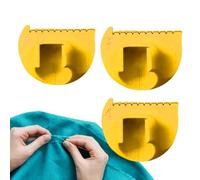 Edge Lock and Sewing Gauge, 2/3/4 mm Edge Stitching Template Quilting Ruler, Multifunction Fabric Measuring Tool with Thumb Guide for Straight Curved Seam Alignment Sewings Projects