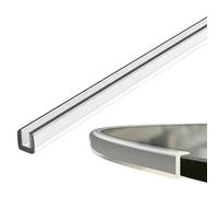 Edge Protector - Channel Edge Trim Flexible Cuttable | Transparent Glass Edges Protection Strip | Corner Protector | Passageway Edges Protectors | Tempered Glass Trim Channel for Table Panels
