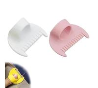 Edge Stitch Lock & Sewing Gauge,DIY Stitching Tool Quilting with Thumb Guide,Sewing Needle Gauge Measuring Tool, Finger SewingTemplate, for Quilting,Hemming & Crafts (Pink + White, 4mm)