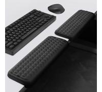 EdgeRest+1 alfombrilla de ratón con reposamuñecas para oficina, reposamuñecas para oficina, almohadilla de espuma viscoelástica para borde de mesa, reposamuñecas para ratón (2 unidades negras), 2
