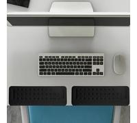 EdgeRest - Reposamuñecas en forma de L (juego de 2 unidades) ergonómico para muñecas y codos, reposamuñecas para antebrazo y codo, protección antideslizante (30 x 10 cm, negro)