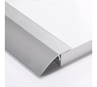 Edging Trim Strip Flooring Transition Strips Carpet to Wood, Edge Decoration Wood to Laminate, Cuttable & Dirt-Resistant(Silver)