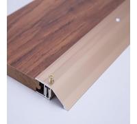 Edging Trim Strip,Wood to Tile Transition Strips, Edge Decoration Wood to Laminate, Cuttable & Dirt-Resistant(Gold)