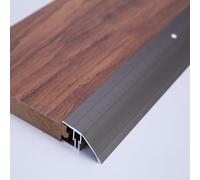 Edging Trim Strip,Wood to Tile Transition Strips, Edge Decoration Wood to Laminate, Cuttable & Dirt-Resistant(Black)