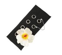 Edgy Rhinestone-Studded Hairbands for Adults Comfortable Punk Headwear with Fabric Floral Decors Punk Metal Studded Headbands