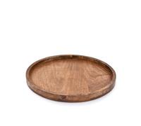 EDHAS Bandeja Redonda Decorativa de Madera para centros de Mesa de café, decoración Moderna para el hogar de Granja (12 x 12 x 1 Pulgadas)