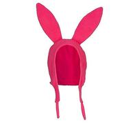 Edhomenn Bob's Burgers Louise Sombrero con orejas de conejo, Navidad, Halloween, cosplay, conejo, orejas largas, gorro para la cabeza (rosa, M)