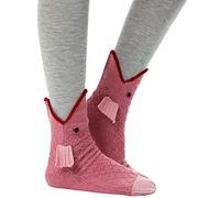 Edhomenn Calcetines de Navidad para mujer, calcetines de dibujos animados lindos 3D, calcetines de animal novedosos de punto, accesorio de ropa cálido para el invierno, Altoa única