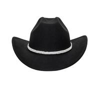 Edhomenn Sombrero de vaquera occidental para mujer, decoración de borlas, sombreros de vaquera, boda, fiesta, accesorios de disfraz de vaquero (28 negro, talla única)