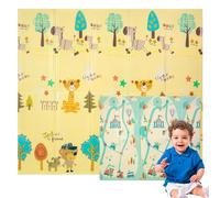 Edibaby, Alfombra Bebe, 200 x 180 cm, 1 ó 1.5 cm Grosor, Diseño Infantil, Acolchada de XPE, Reversible y Plegable, Tapete Actividades, Colchoneta para Niños (Fun Edition, Grosor - 1 cm)