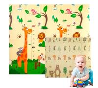 Edibaby, Alfombra Bebe, 200 x 180 cm, 1 ó 1.5 cm Grosor, Diseño Infantil, Acolchada de XPE, Reversible y Plegable, Tapete Actividades, Colchoneta para Niños (Forest Edition, Grosor - 1.5 cm)