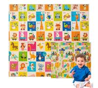 Edibaby, Alfombra Bebe, 200 x 180 cm, 1 ó 1.5 cm Grosor, Diseño Infantil, Acolchada de XPE, Reversible y Plegable, Tapete Actividades, Colchoneta para Niños (Playground Edition, Grosor - 1 cm)