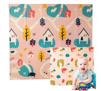 Edibaby, Alfombra Bebé Acolchada Plegable, Diseño Infantil, Colchoneta de Juegos para Suelo, Reversible, XPE, Tapete Baby Play Mat (Farm | 200x180 | 1.5 cm)