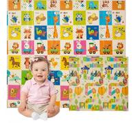 Edibaby, Alfombra Bebé Acolchada Plegable, Diseño Infantil, Colchoneta de Juegos para Suelo, Reversible, XPE, Tapete Baby Play Mat (Playground | 180 x 150 | 1 cm)
