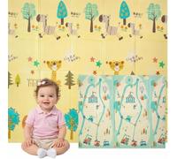 Edibaby, Alfombra Bebé Acolchada Plegable, Diseño Infantil, Colchoneta de Juegos para Suelo, Reversible, XPE, Tapete Baby Play Mat (Fun | 180 x 150 | 1 cm)