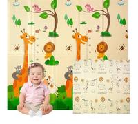 Edibaby, Alfombra Bebé Acolchada Plegable, Diseño Infantil, Colchoneta de Juegos para Suelo, Reversible, XPE, Tapete Baby Play Mat (Jungle | 180 x 150 | 1 cm)