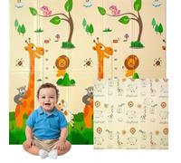 Edibaby, Alfombra Bebé Acolchada Plegable, Diseño Infantil, Colchoneta para Juegos sobre el Suelo, Reversible, XPE, Tapete Baby Play Mat (Jungle | 200x180 | 1 cm)