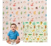 Edibaby, Alfombra Bebé Acolchada Plegable, Diseño Infantil, Colchoneta para Juegos sobre el Suelo, Reversible, XPE, Tapete Baby Play Mat (Native | 200x180 | 1 cm)