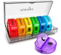 Edicare, Pastillero Semanal 2 Tomas, Días de la Semana en Italiano, Organizador de Pastillas, Caja de Medicamentos Portátil (Italiano, 2 Tomas)