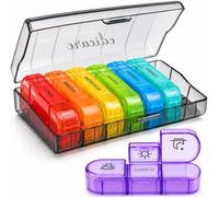 Edicare, Pastillero Semanal 3 Tomas, Días de la Semana en Español, Organizador de Pastillas, Caja de Medicamentos Portátil (Español, 3 Tomas)