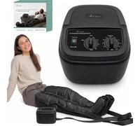 Edicare, Presoterapia para Casa, para Piernas y Pies Cansados, 6 Valvulas, Favorece una Mejor Circulación, Drenaje Linfático, Fácil Uso, Eficacia Profesional (Basic Kit - Negro)