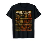Edición Animal Voices of the Farm Vintage Novedad Regalo. Camiseta
