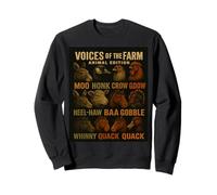 Edición Animal Voices of the Farm Vintage Novedad Regalo. Sudadera