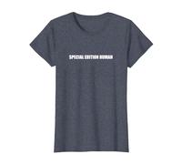 Edición Especial Humano Camiseta, Mujer, Azul Jaspeado, 3XL