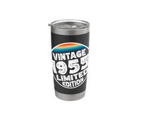 Edición especial limitada Birthday Born in 1955 Vaso térmico de acero inoxidable de doble pared