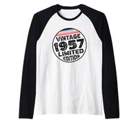 Edición Especial Limitada Birthday Born in 1957 Camiseta Manga Raglan