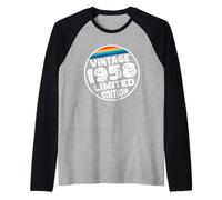 Edición Especial Limitada Birthday Born in 1958 Camiseta Manga Raglan