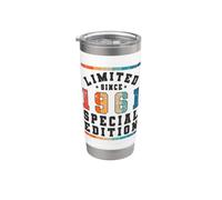Edición especial limitada Birthday Born in 1961 Vaso térmico de acero inoxidable de doble pared
