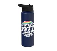 Edición especial limitada Birthday Born in 1977 Stainless Steel Insulated Water Bottle