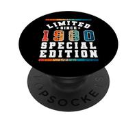 Edición Especial Limitada Birthday Born in 1980 PopSockets PopGrip Adhesivo