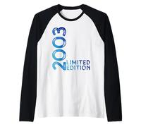 Edición Limitada 2003 Divertido 22 cumpleaños 22 años Camiseta Manga Raglan