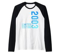 Edición Limitada 2003 Divertido 22 cumpleaños 22 años Camiseta Manga Raglan