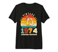 Edición Limitada de 52 años 1974 - Retro 52 cumpleaños para Mujer Camiseta Premium