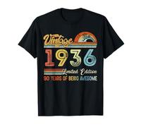 Edición Limitada de 90 años de Edad, Nacida en 1936, Vintage, 90 cumpleaños Camiseta
