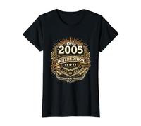 Edición Limitada EST. 2005 Generación Original Año de Nacimiento Camiseta gráfica económica, Mujer, Negro, M