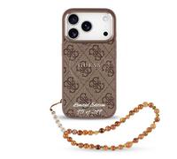 Edición Limitada Funda IPHONE 17 Pro Guess Piel Artificial Marrón Cadena Magsafe