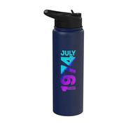 Edición Limitada Julio 1974 Año 1974 Retro 1974 Vintage 1974 Stainless Steel Insulated Water Bottle