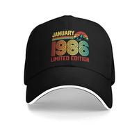 Edición Limitada Retro de enero de 1986 Gorra de béisbol de 40 años de 40 años diseño Gorra de Camionero Gorra de béisbol de Verano al Aire Libre