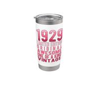 Edición limitada, vintage, retro, año de nacimiento 1929. Vaso térmico de acero inoxidable de doble pared
